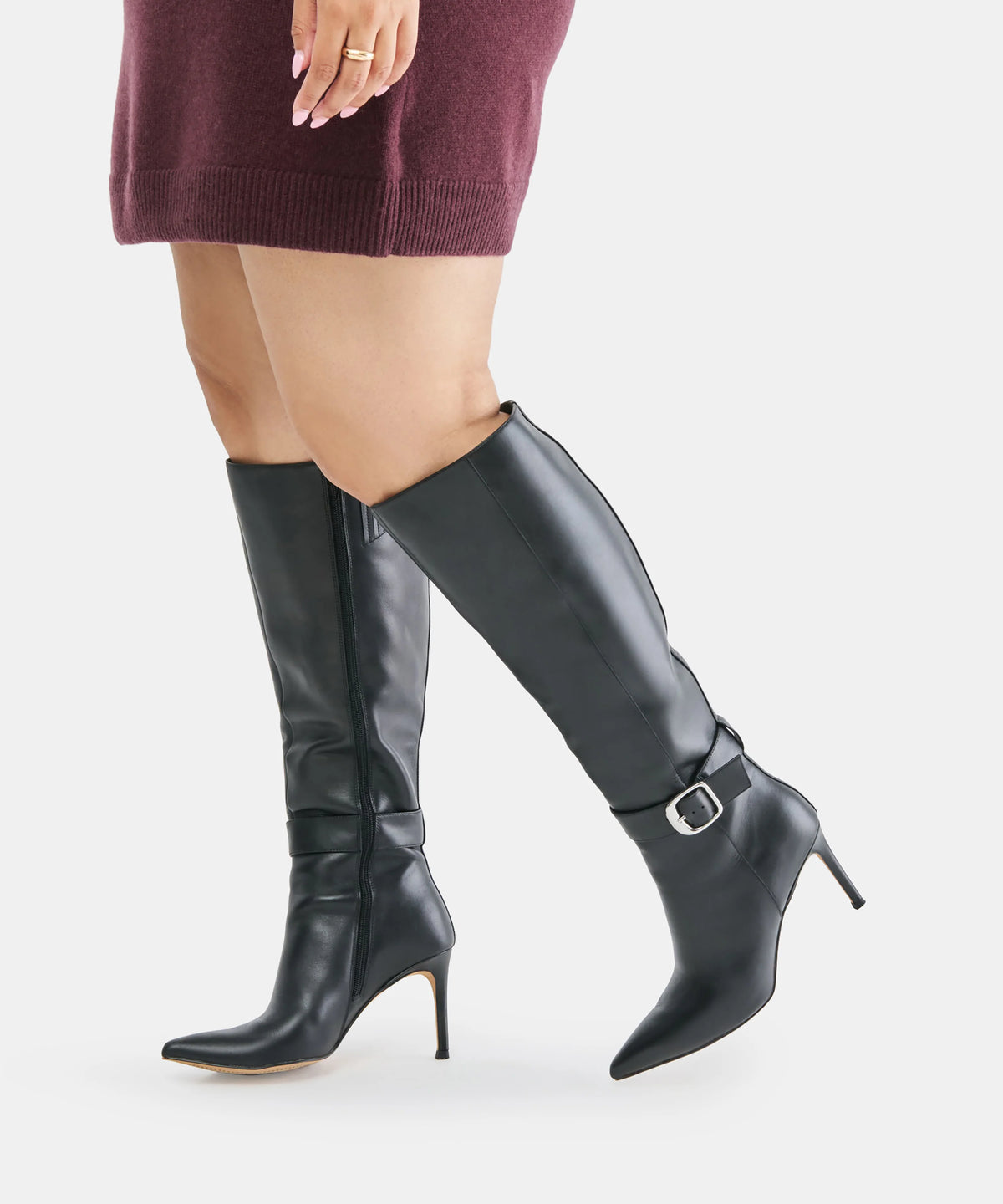 KINZY WIDE CALF BLACK LEATHER - view 4