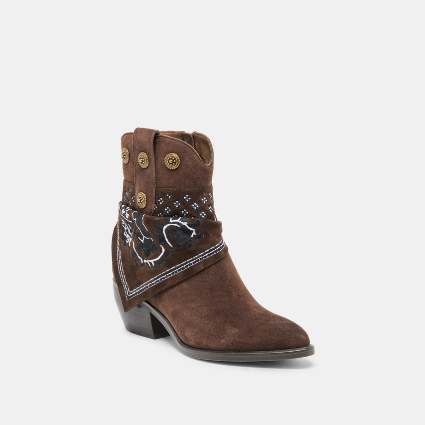 MEKALA DARK BROWN SUEDE