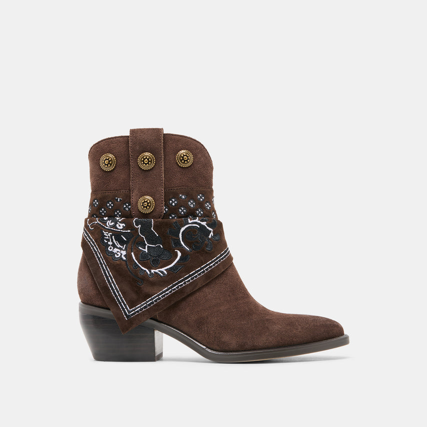 MEKALA DARK BROWN SUEDE