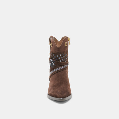 MEKALA DARK BROWN SUEDE