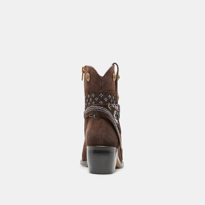 MEKALA DARK BROWN SUEDE