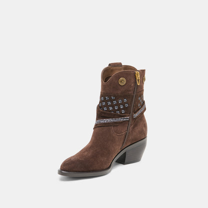 MEKALA DARK BROWN SUEDE