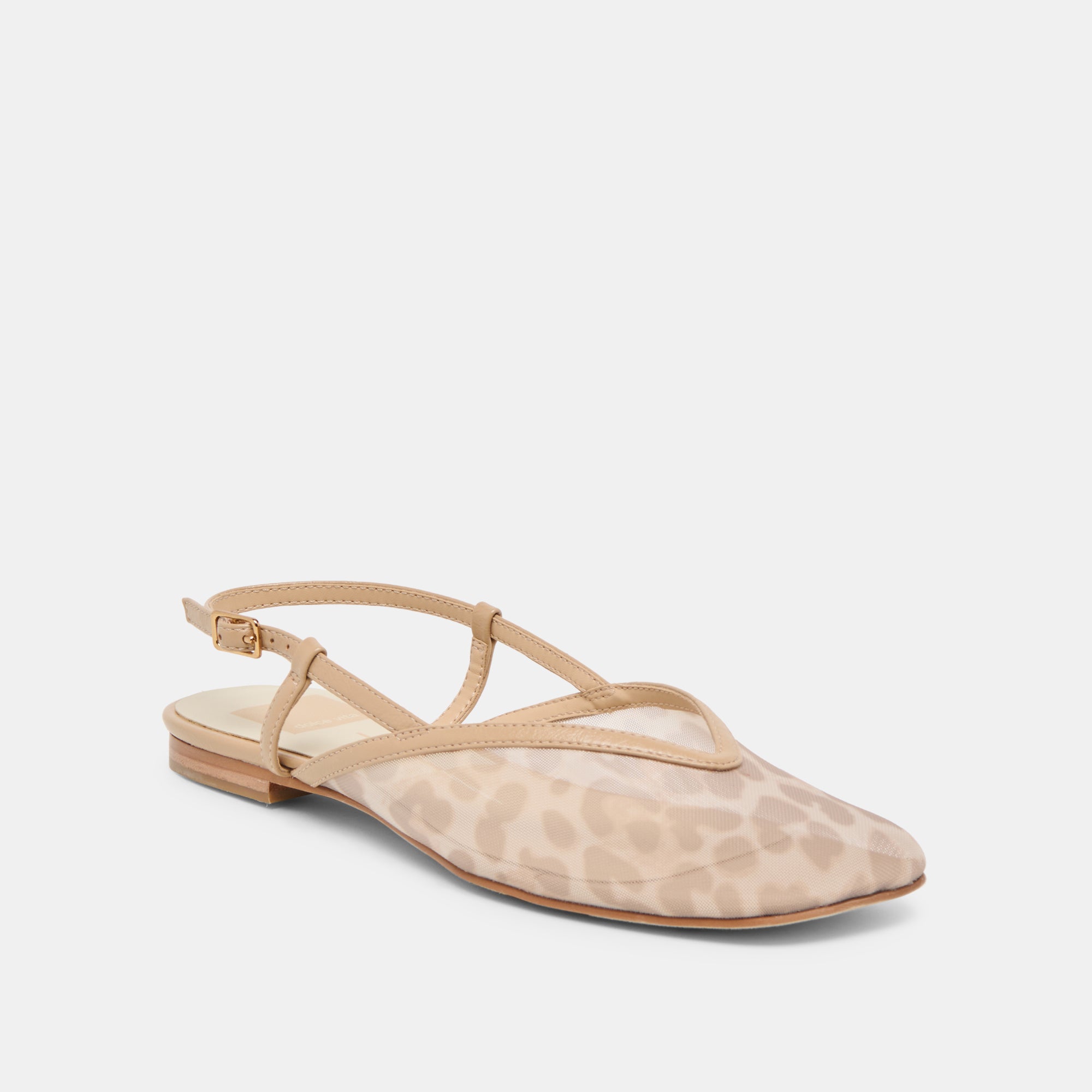 AZRIEL Lt Leopard Mesh Slingback Flats | Women's Designer Shoes