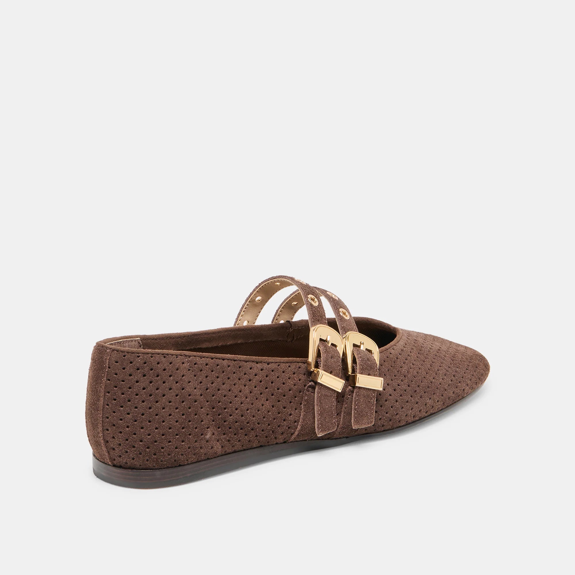 BAYLEE GROMMET DARK BROWN SUEDE