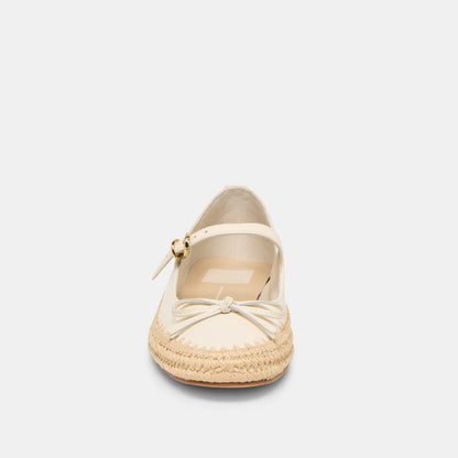 BETONY CUIR BLANC CASSÉ