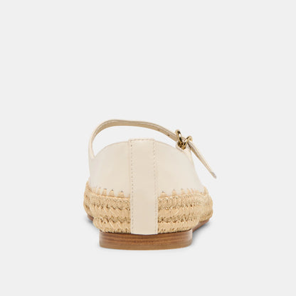 BETONY CUIR BLANC CASSÉ