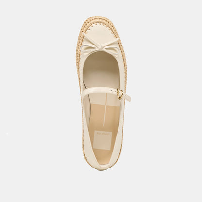 BETONY CUIR BLANC CASSÉ