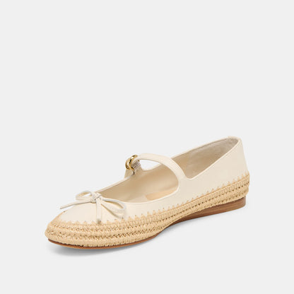 BETONY CUIR BLANC CASSÉ