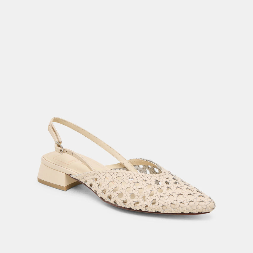 BIRDIE CUIR BLANC CASSÉ 