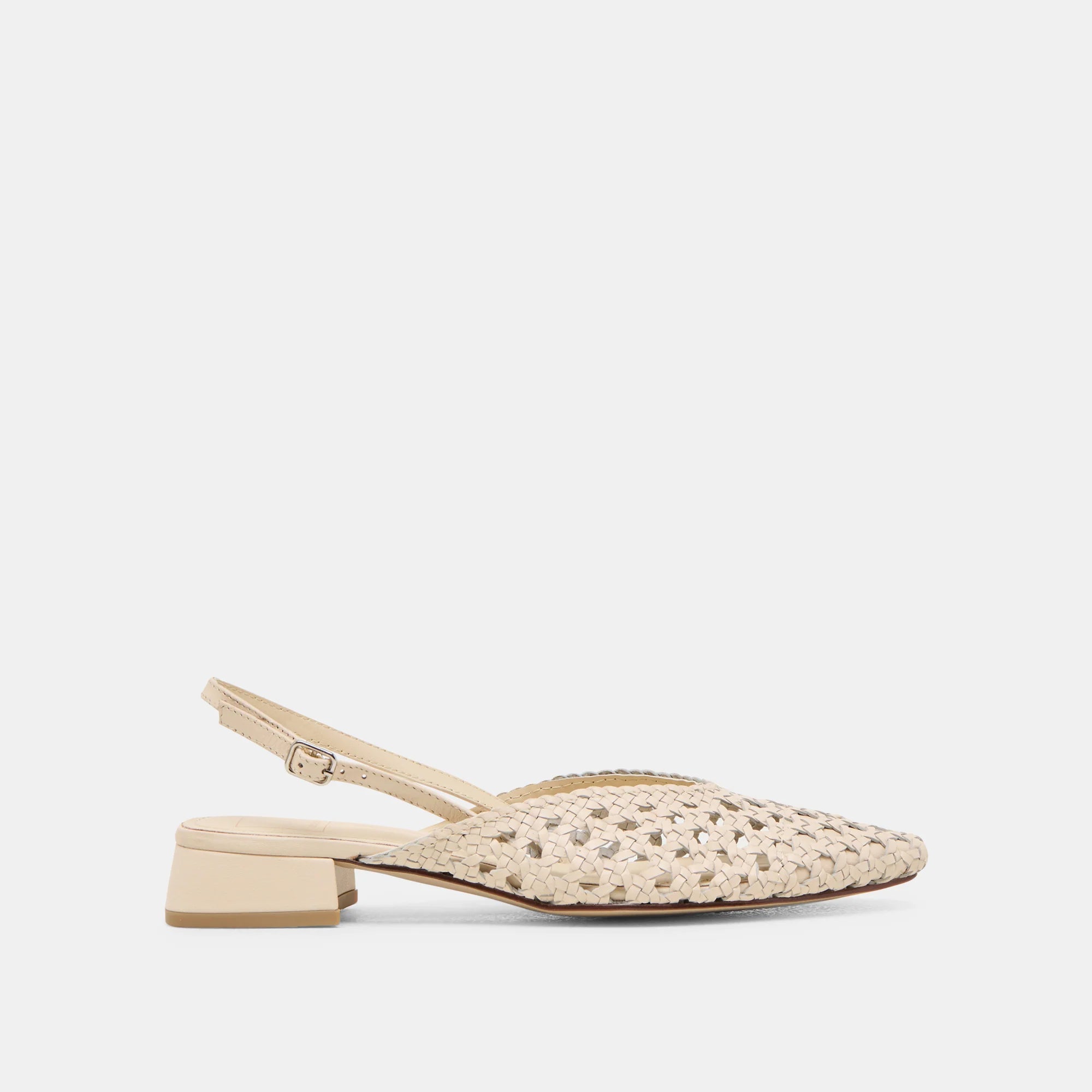 BIRDIE CUIR BLANC CASSÉ