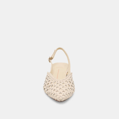 BIRDIE CUIR BLANC CASSÉ 
