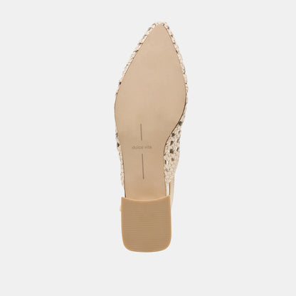 BIRDIE CUIR BLANC CASSÉ 