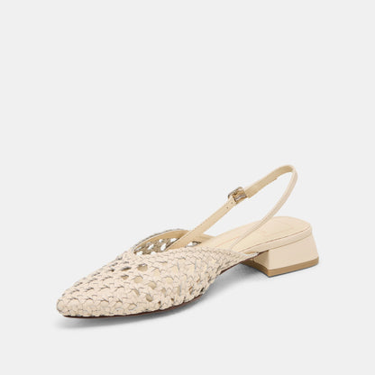 BIRDIE CUIR BLANC CASSÉ 