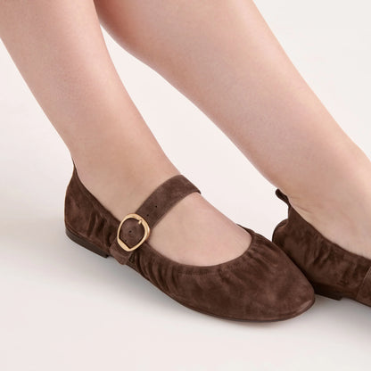 CAELY DARK BROWN SUEDE