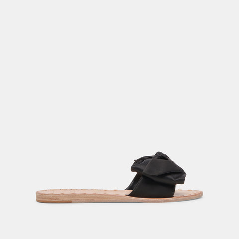DOLCEVITA DARSEY ONYX SATIN Slide Sandals