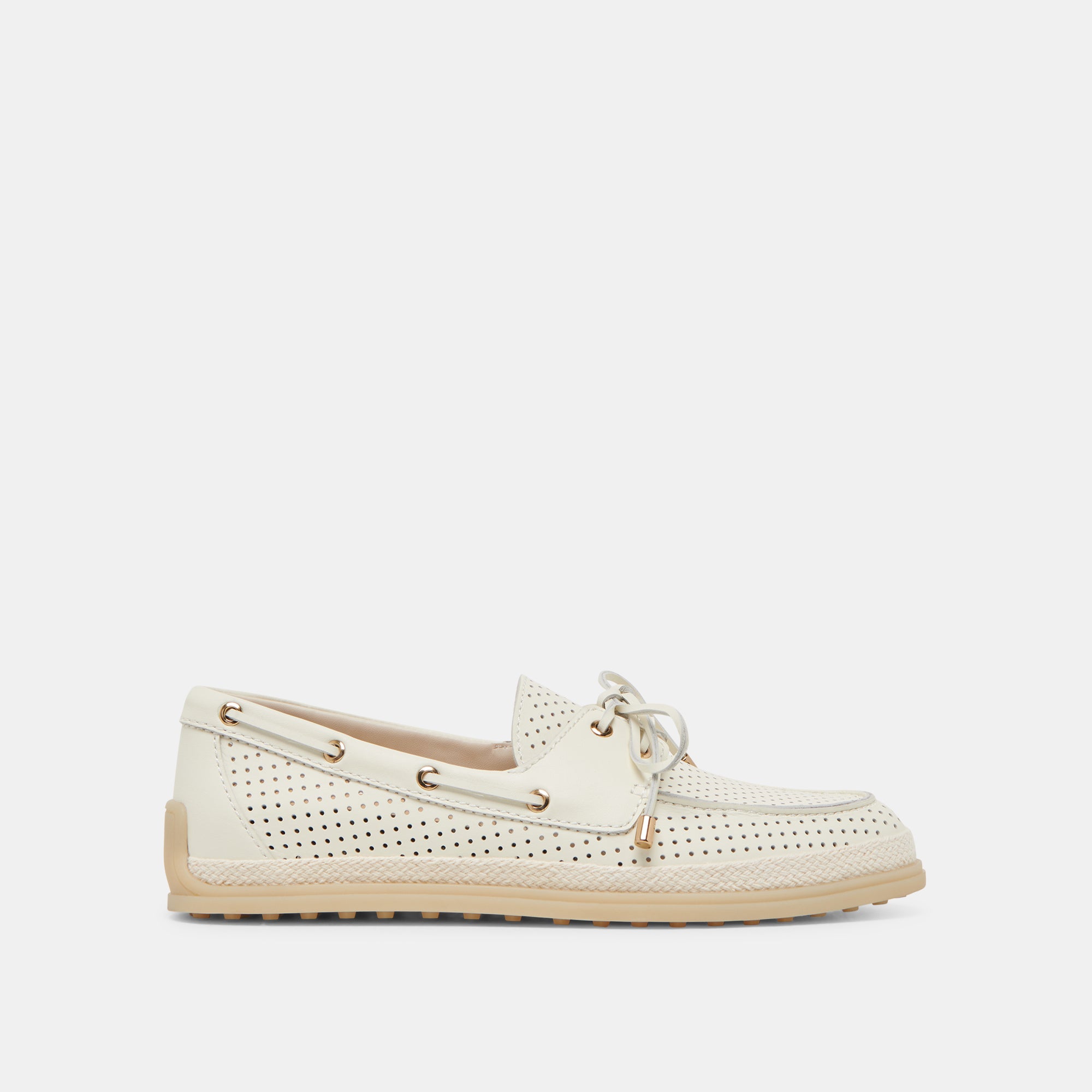 DORIS PERF OFF WHITE LEATHER