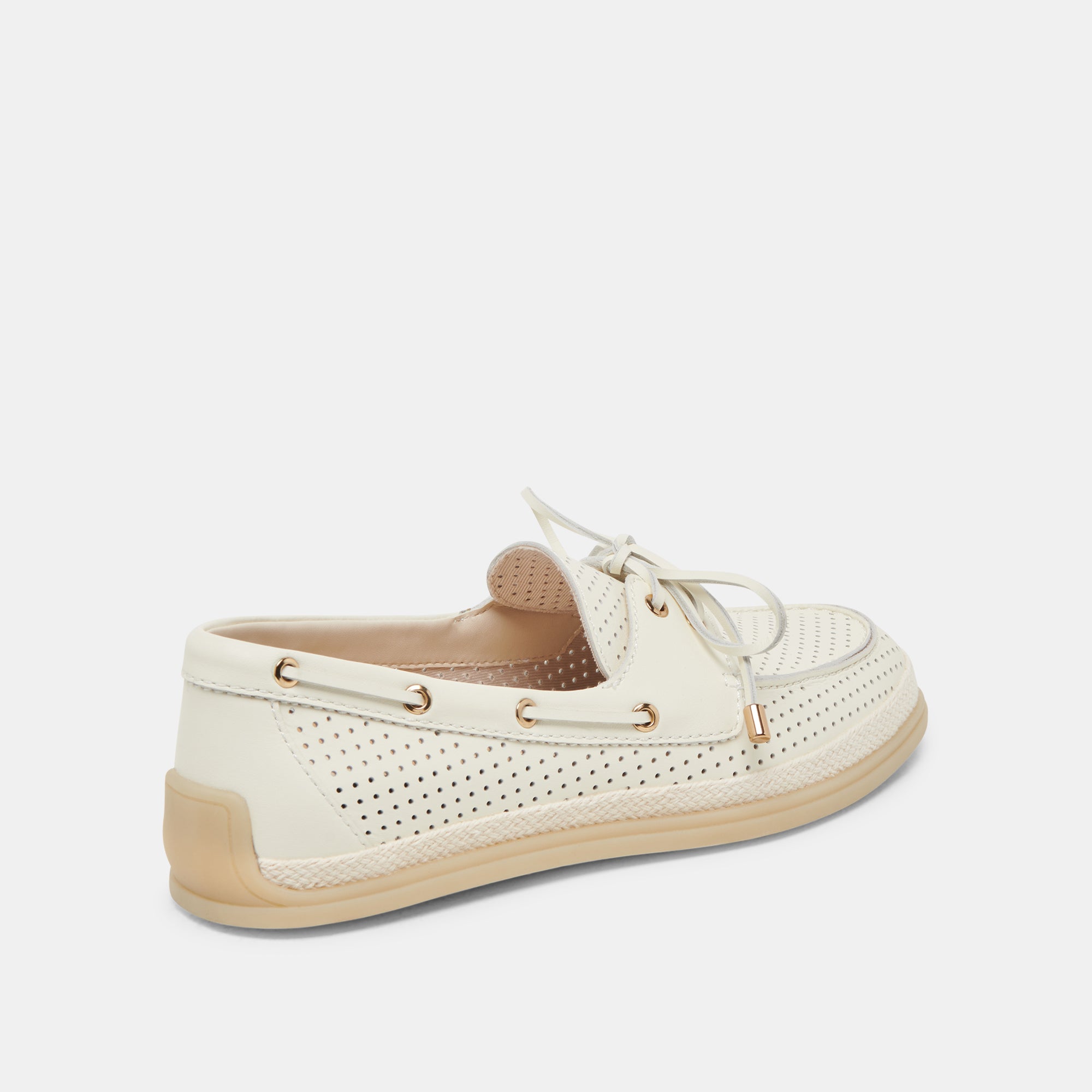 DORIS PERF OFF WHITE LEATHER
