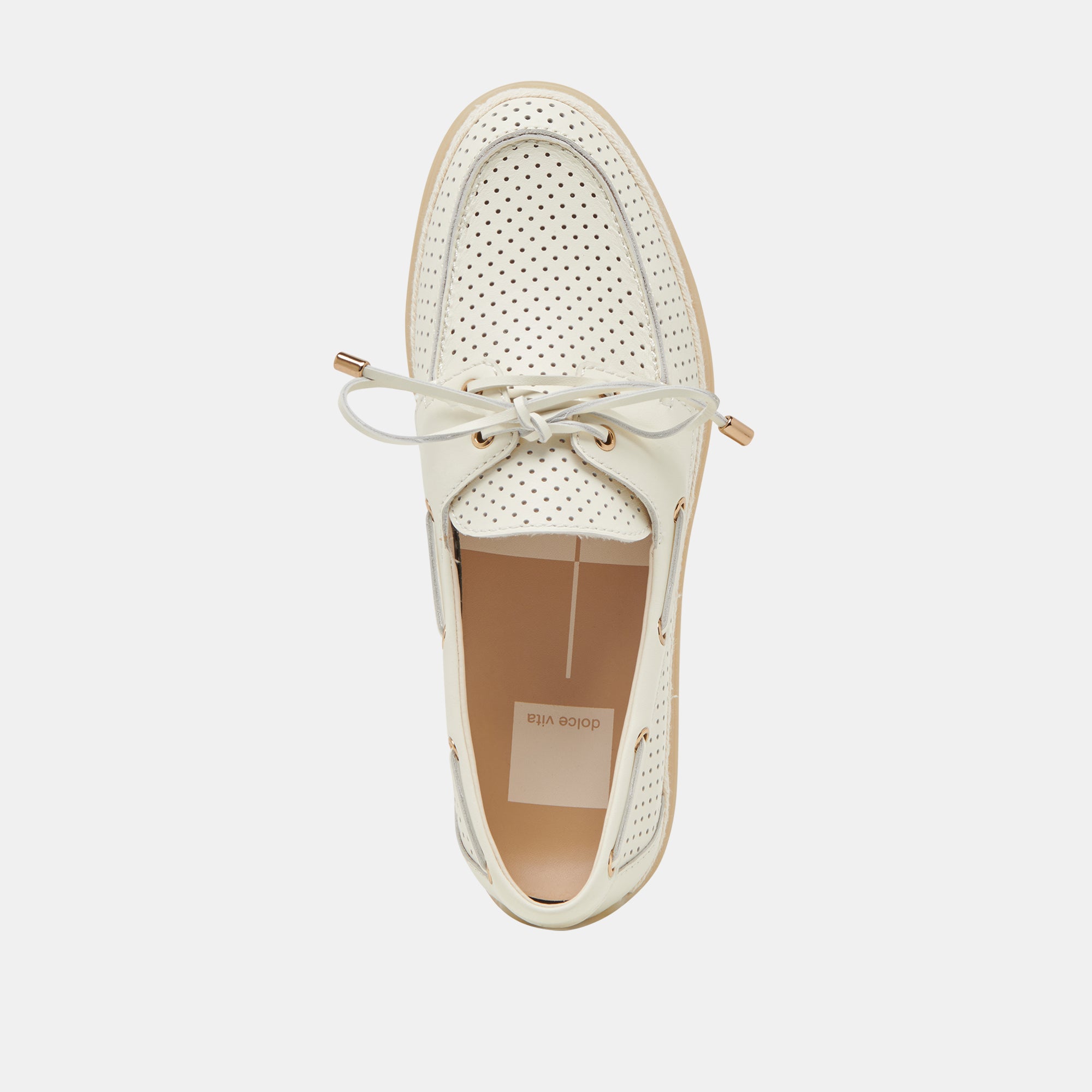 DORIS PERF OFF WHITE LEATHER