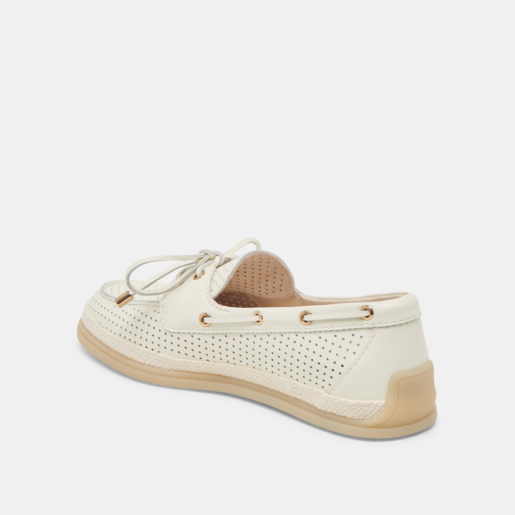 DORIS PERF OFF WHITE LEATHER