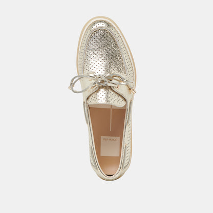 DORIS PERF PLATINUM LEATHER