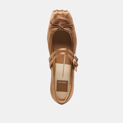 GIBSEN MID BROWN SATIN