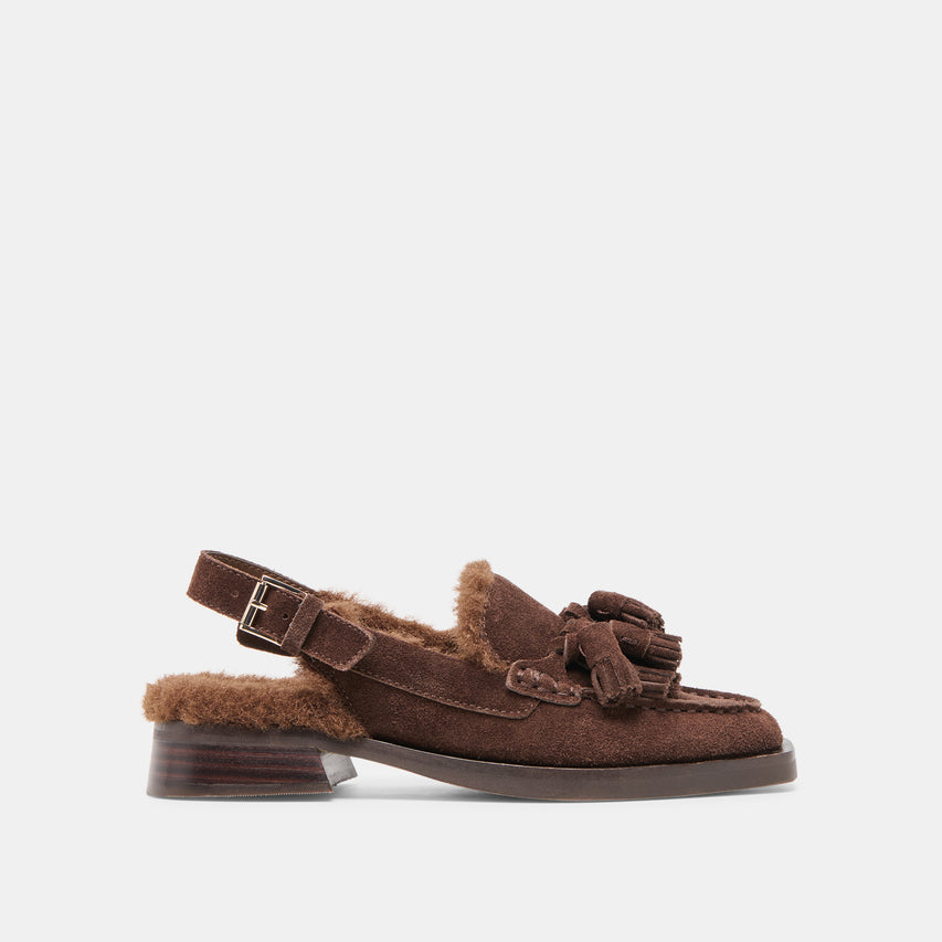 HAMLIT PLUSH SUEDE BRUN FONCE