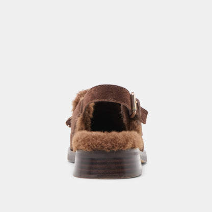 HAMLIT PLUSH SUEDE BRUN FONCE