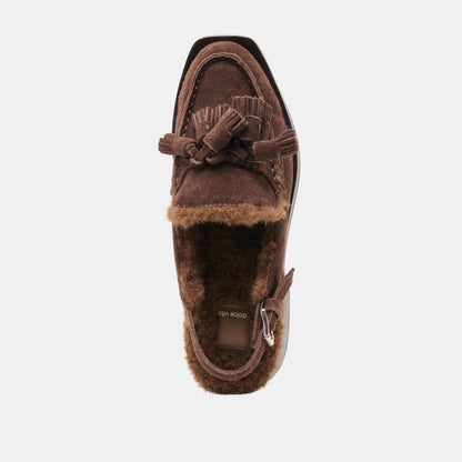 HAMLIT PLUSH SUEDE BRUN FONCE