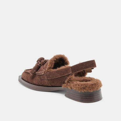 HAMLIT PLUSH SUEDE BRUN FONCE