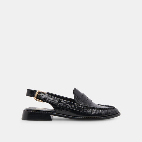 DOLCEVITA HARDI BLACK PATENT Flats + Loafers