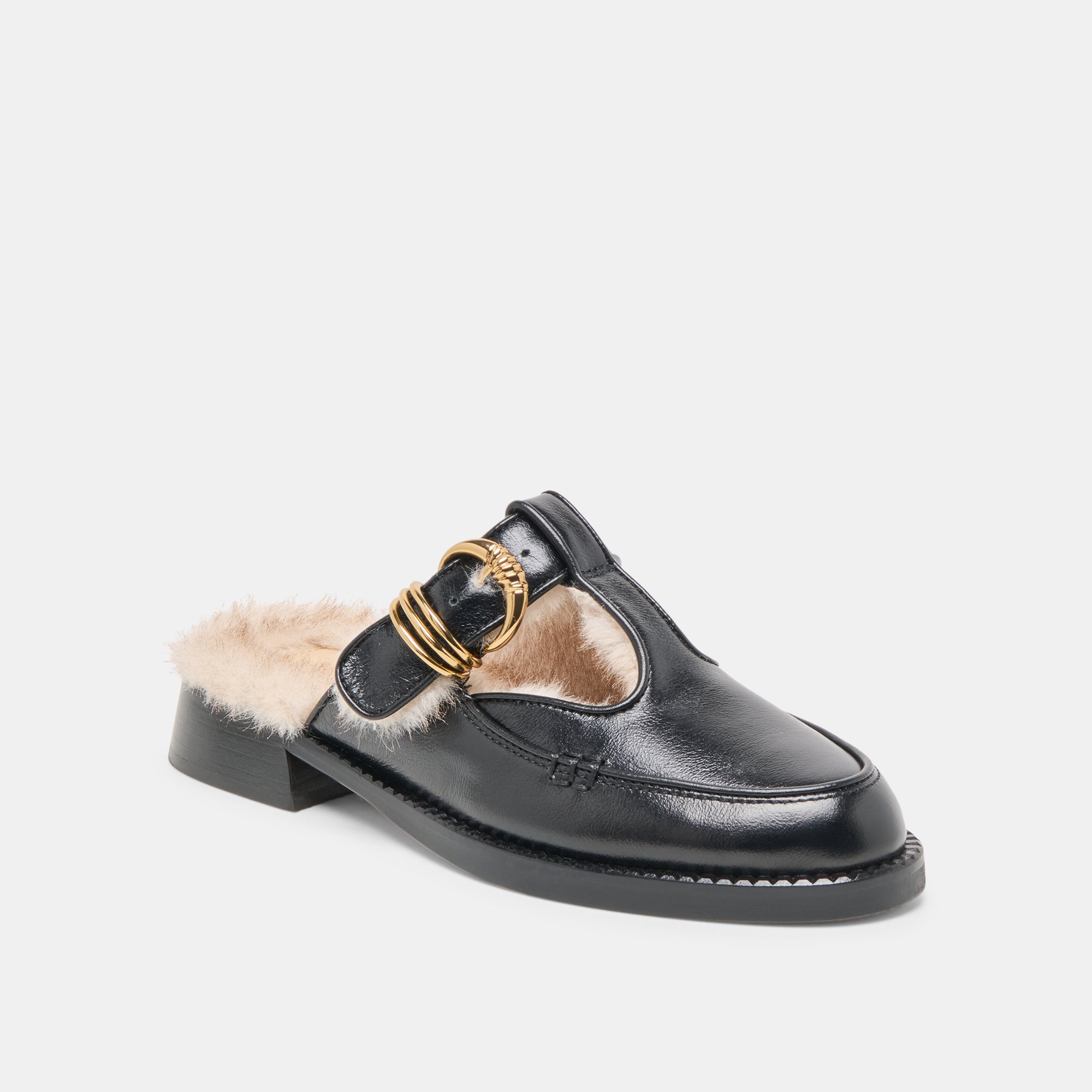 HARLAH CUIR PELUCHE NOIR - view 2