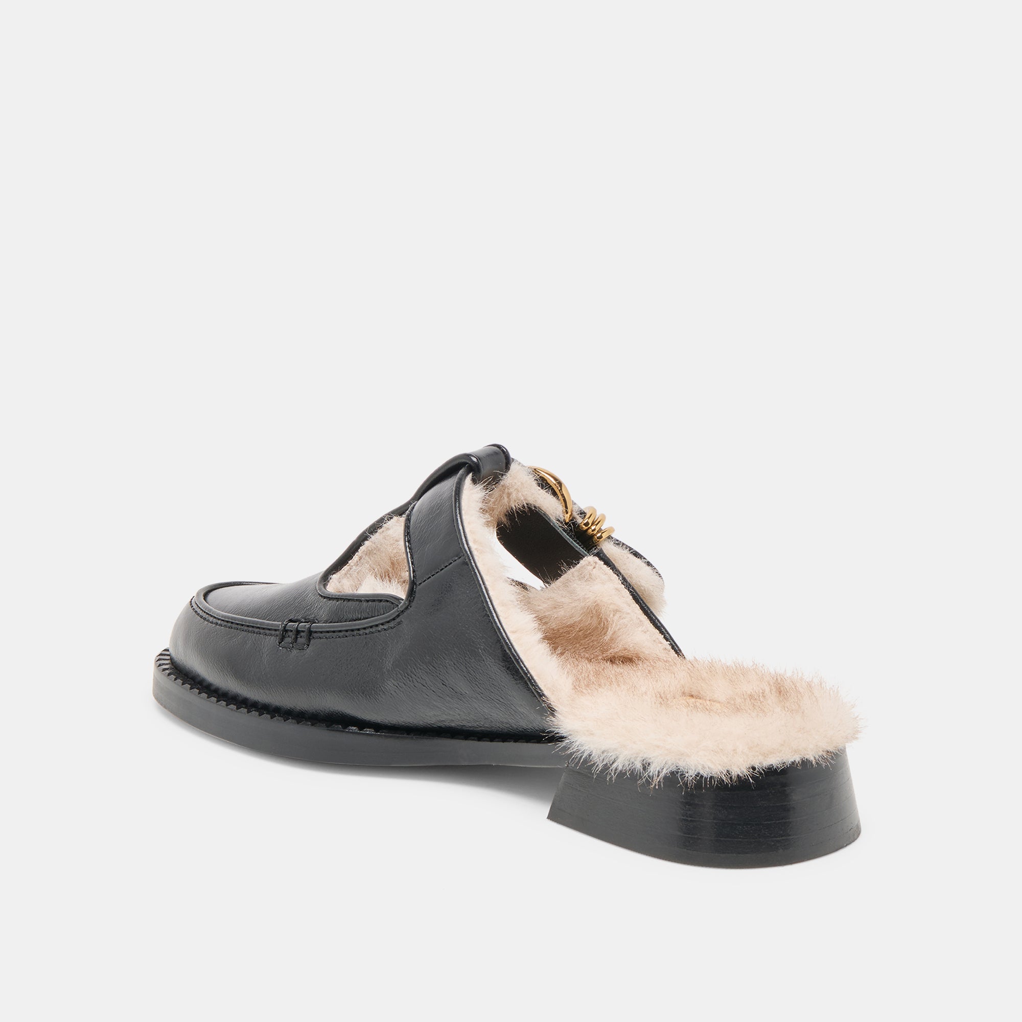 HARLAH CUIR PELUCHE NOIR - view 5