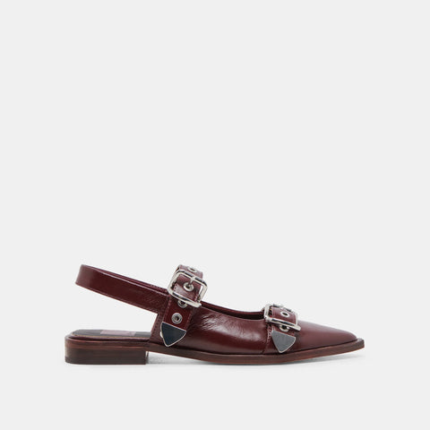 DOLCEVITA LABELL BURGUNDY PATENT Flats + Loafers