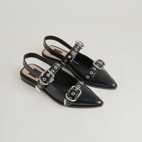 DOLCEVITA LABELL MIDNIGHT CRINKLE Flats + Loafers