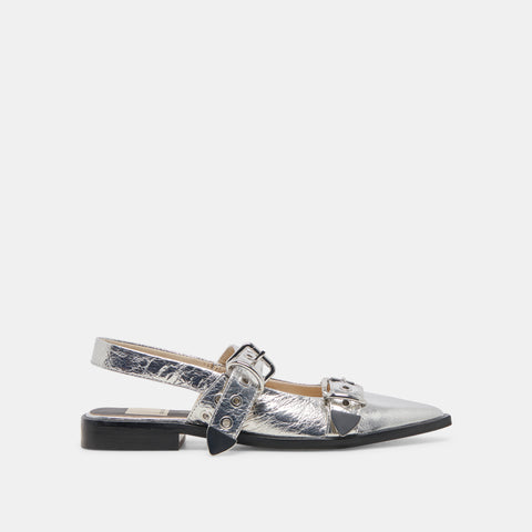 DOLCEVITA LABELL SILVER DISTRESSED Flats + Loafers