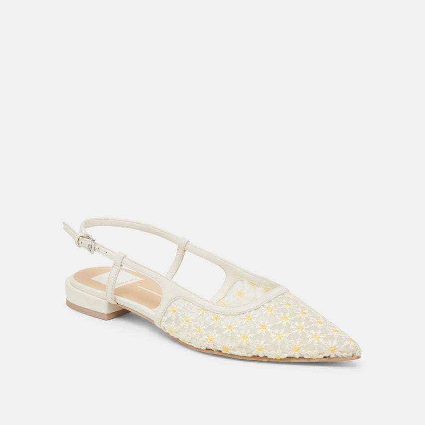 PAMIE FLORAL WHITE FLORAL MESH