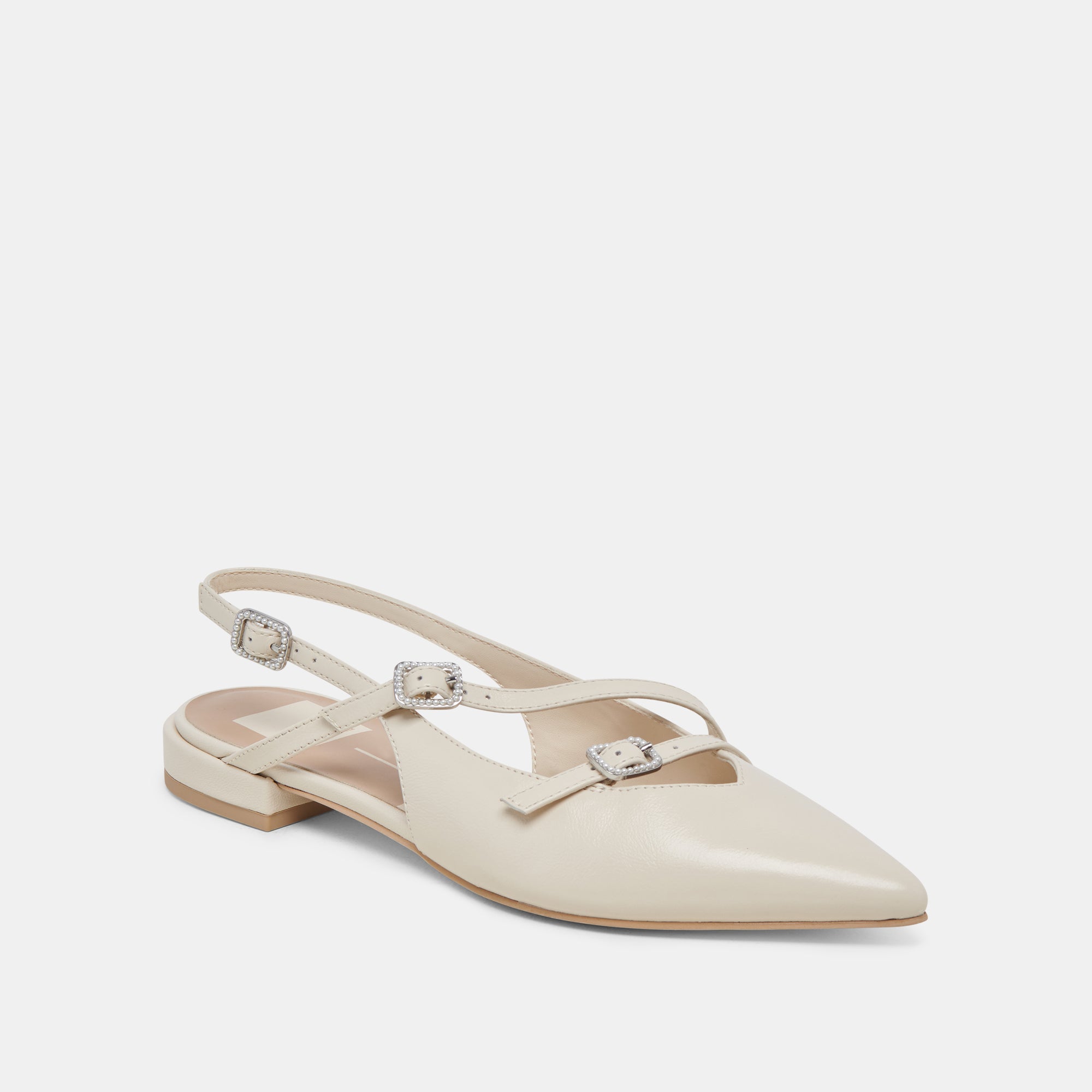 PAMLA PEARL IVORY CRINKLE PATENT