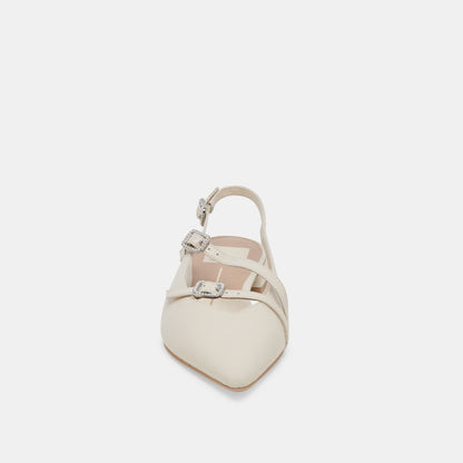 PAMLA PEARL IVORY CRINKLE PATENT