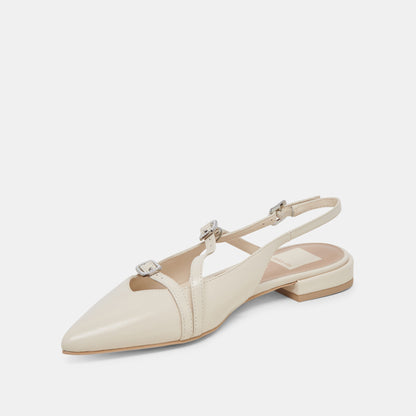 PAMLA PEARL IVORY CRINKLE PATENT