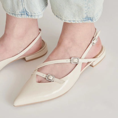 PAMLA PEARL IVORY CRINKLE PATENT