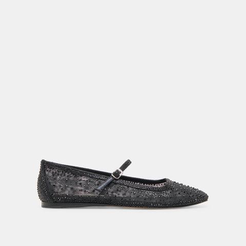 DOLCEVITA REYES MESH CRYSTAL BLACK MESH Flats + Loafers