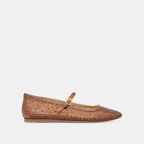 DOLCEVITA REYES MESH CRYSTAL MID BROWN MESH Flats + Loafers