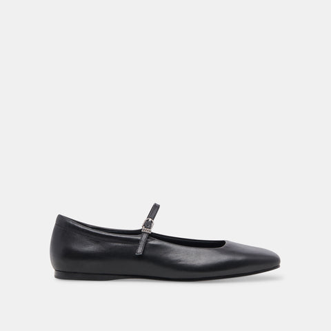 DOLCEVITA REYES BLACK LEATHER Flats + Loafers