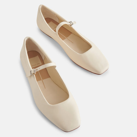 DOLCEVITA REYES IVORY LEATHER Flats + Loafers