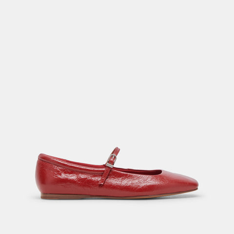 DOLCEVITA REYES RED LEATHER Flats + Loafers