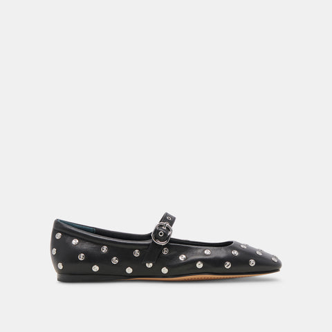 DOLCEVITA REYES STUD BLACK LEATHER Flats + Loafers