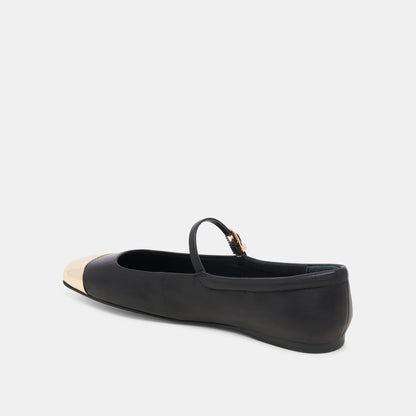 REYES TOE CAP CUIR NOIR