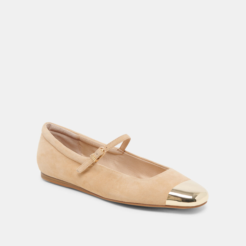 REYES TOE CAP SUEDE BRUN CLAIR