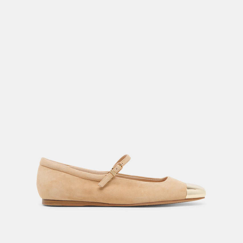 REYES TOE CAP SUEDE BRUN CLAIR
