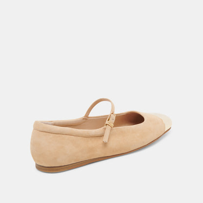 REYES TOE CAP SUEDE BRUN CLAIR